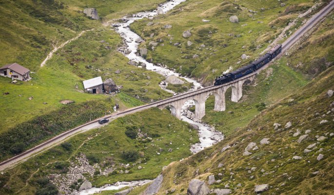 Furka Pass Goms Wallis Schweiz © Minder